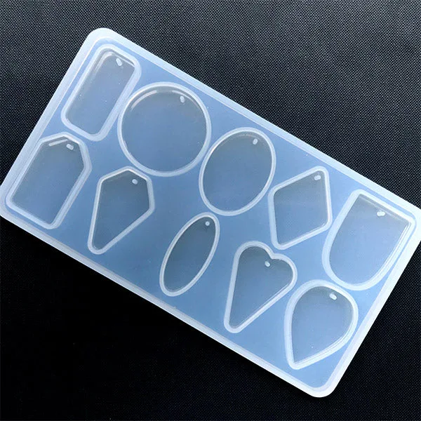 Geometric Shapes Pendant Mold | 10 Cavity - Image 2