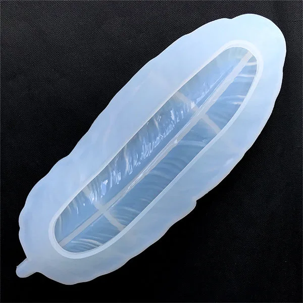 Large Feather Trinket Tray Mold | 85mm x 230mm - Image 2