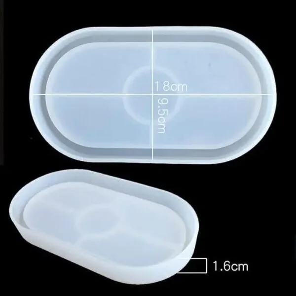 Oval Trinket Tray Mould | 95mm x 180mm - Image 2