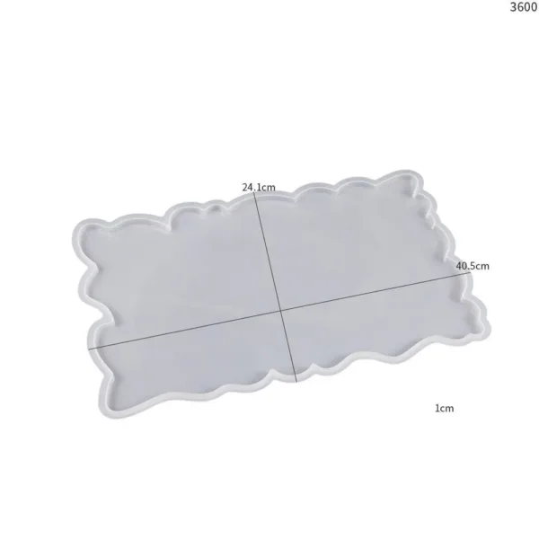 Irregular Large Rectangle Tray Mold | 15.9” x 9.4” - Image 3