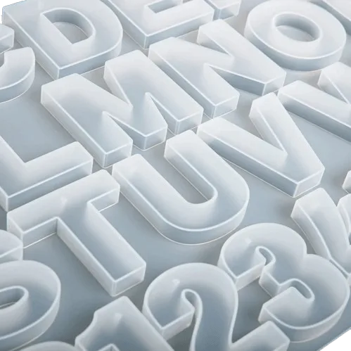 Alphabet Letter Mold for Resin – A-Z & 0-9 Silicone Mold for Keychains, Name Tags & DIY Crafts (With Holes) - Image 3