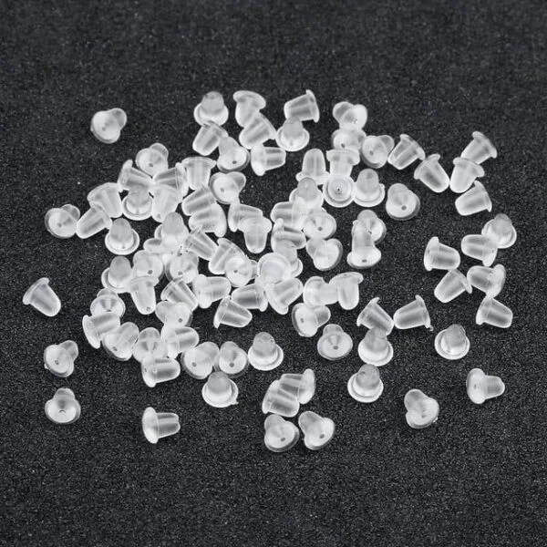 Ear Plug Clear Soft Silicone Rubber | 100 Pcs