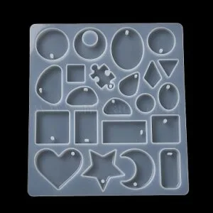 Geometrical Pendant Silicone Mold | 22 Cavity