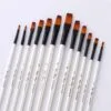 Bomeijia Artist Pearl White Flat Brush | Set of 12 - Image 4