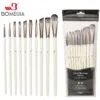 Professional Artist White Pearl Mix Brush | Set of 10