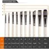 Professional Artist White Pearl Mix Brush | Set of 10 - Image 3