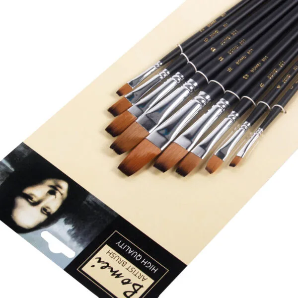Bomeijia Artist Flat Brush | Set of 9 - Image 2