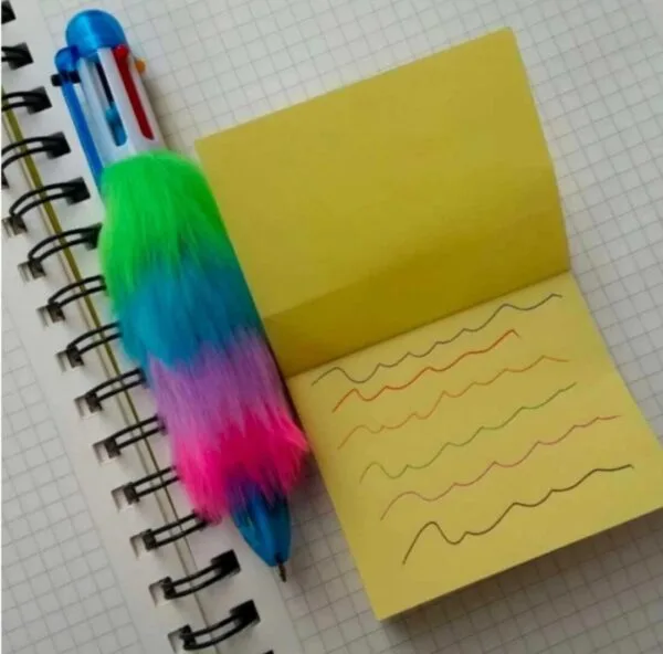 Rainbow Feather 6 in 1 Ball Pen | 1 Piece - Image 3