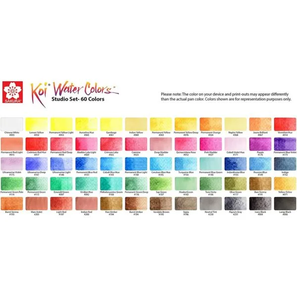 Sakura Koi Watercolor Half Pan | Set of 60 - Image 3