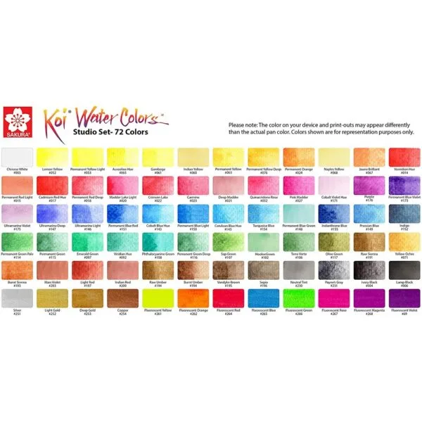 Sakura Koi Watercolor Half Pan | Set of 72 - Image 3