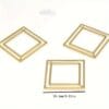 Mini Flat Double Square Earring Pendant | 20.5 mm | Set of 2 - Image 4