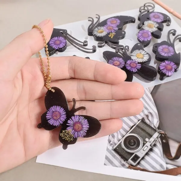 Butterfly Pendant Silicone Mold - For Resin, UV Resin, Jewelry, - Image 4