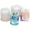 Pen Holder & Makeup Brush Organizer Mold | Round / Square | DIY Resin Crafts