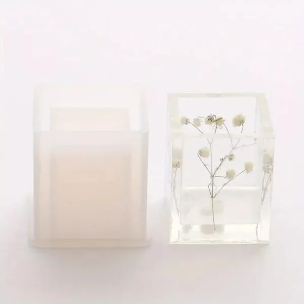 Pen Holder & Makeup Brush Organizer Mold | Round / Square | DIY Resin Crafts - Image 4