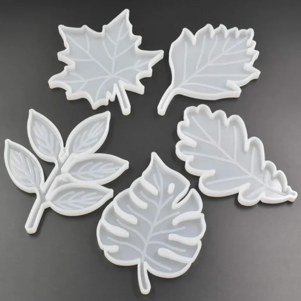 Leaf Silicone Mold Set of 5 – Resin Art - Image 4